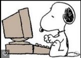 Snoopy on computer